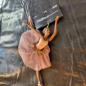 The Christmas Shoppe Ballerina Christmas Shoppe Ballerina Ornament in Dusty Pink